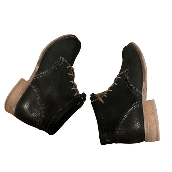 Josef Siebel EU 38 black leather lace up Chelsea boots - Picture 6 of 15